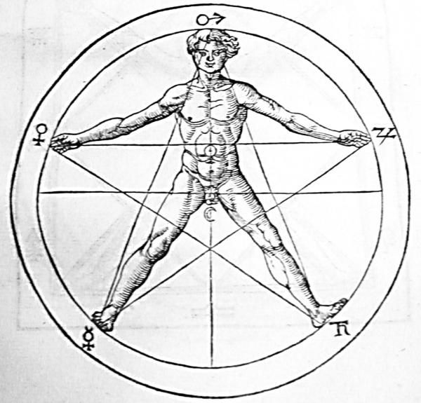 man as the pentagram