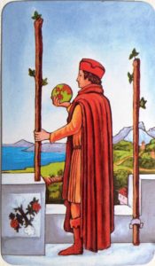 Two of Wands rider waite tarot 