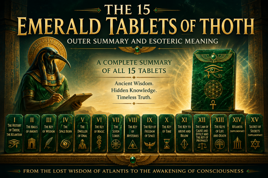 Emerald tablets of Thoth